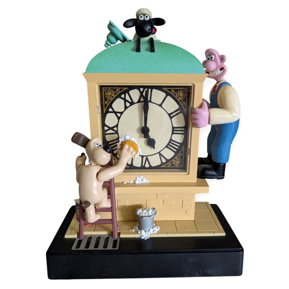 Wallace & Gromit Shaun the Sheep Alarm Clock AS IS For Parts A Close Shave 1998